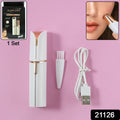 Rechargeable Facial Hair Remover Set For Women   1 Set