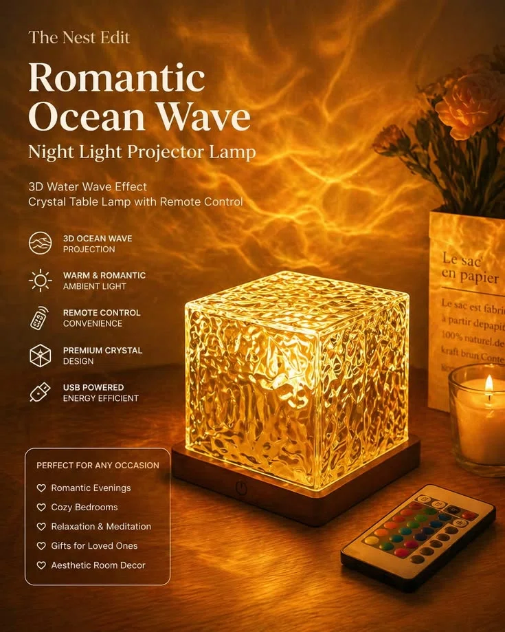 Ocean waves lamp