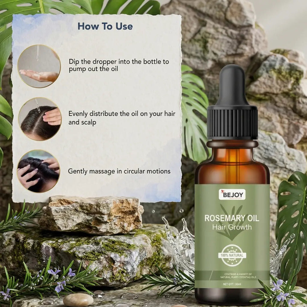 Vegan Natural rosèroots hair oil (30 ml pack) + free Scalp massager